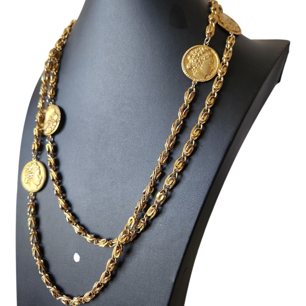 Gold Coin Layered Necklace - Women Jewelry - Picture 2 of 7